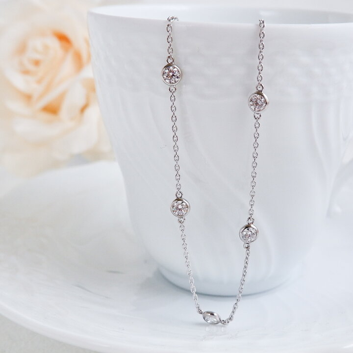 楽天市場】PT 5石 ダイヤモンド ブレスレット 0.5ct Bezel（ベゼル 