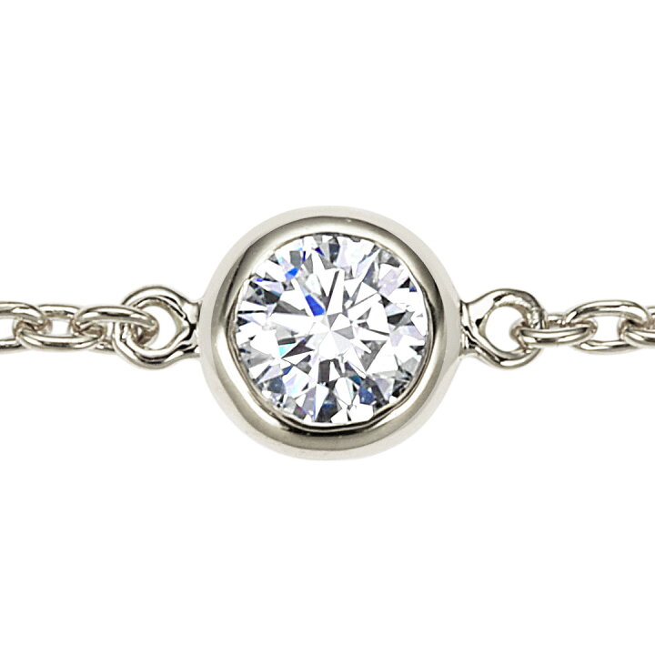 楽天市場】PT 5石 ダイヤモンド ブレスレット 0.5ct Bezel（ベゼル 