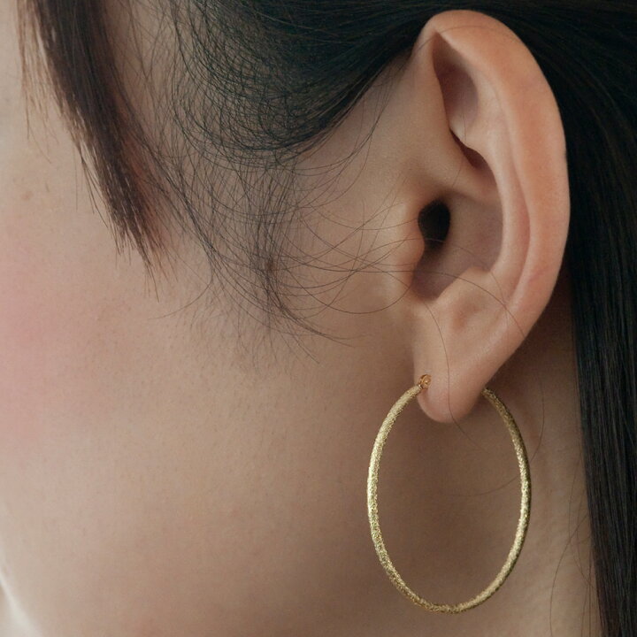 楽天市場】【在庫あり】K18 フープピアス 18k ゴールド オーバル 