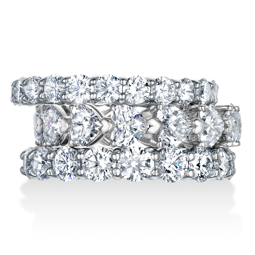 Pt950 ハートシェイプ ダイヤモンド フルエタニティ リング 約2.70ct　Amour（アムール）誕生日 結婚記念日 プラチナ ダイヤモンド  エタニティ リング diamond eternity ring 指輪 レディース | ジュエリーサロン シノエクラ