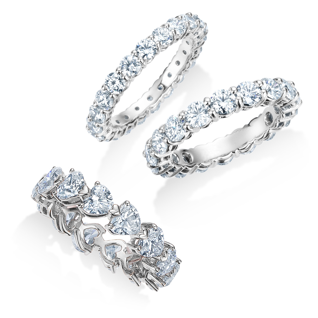 Pt950 ハートシェイプ ダイヤモンド フルエタニティ リング 約2.70ct　Amour（アムール）誕生日 結婚記念日 プラチナ ダイヤモンド  エタニティ リング diamond eternity ring 指輪 レディース | ジュエリーサロン シノエクラ