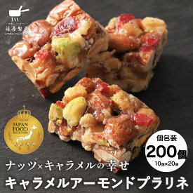 キャラメルアーモンドプラリネ 200個（10個入×20袋）お菓子 お取り寄せスイーツ おこし 個包装
