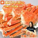 【 3.4円／g 】 訳あり 本ズワイガニ 姿 3kg箱 3尾入り 1kg前後 × 3尾 ずわい蟹 ズワイ蟹 ずわいがに 蟹 カニ ズワイガニ姿 ずわいがに姿 かにみそ かにミソ 贈答品 お取り寄せグルメ お取り寄せ 食品 冷凍 ボイル ボイル蟹 お祝い 人気 1位 歳暮 お歳暮 御歳暮 正月 年賀