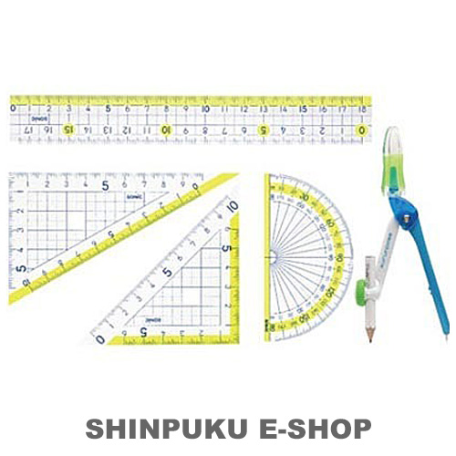 ソニック 学習定規セットくるんパス入 SN-882-B （Z） | Shinpuku e-shop