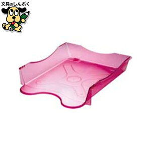 書類小物整理ケース ソニック メガタフトレー クリア桃 DA-2658-CP