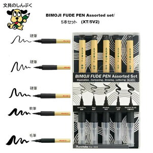 �C���X�g ���� �h���[�C���O ���^�����O �� �g���� ������ �M�؂� �S��� 5�{ �Z�b�g XT/5V2 BIMOJI FUDE PEN Assorted set �iZ�j