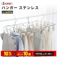 ＼10%OFFクーポン＆10倍ポイント／ハンガー ピンチハンガー ステンレス 44ピンチ 引っ張るだけ おしゃれ …