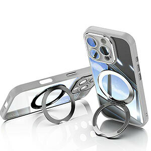 iPhone 16e/iPhone 17e �N���A �P�[�X �ϏՌ� �J�o�[ TPU�f�� �����O�t�� 360�x��] �X�^���h�@�\ ������� �l�C �w��h�~ �ϏՌ��J�o�[ �ی�P�[�X �A�C�t�H�� 16e �P�[�X ���� �w�ʃJ�o�[ CASE