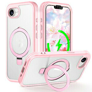 iPhone 16e/iPhone 17e �P�[�X �N���A �S�ʕی� ���ʃP�[�X �ϏՌ� �J�o�[ �Ռ��ɋ���TPU+PC+PET 3�d�\�� �Ў莝���ɕ֗��ȃ����O�t�� �X�^���h�@�\ �X�g���b�v�z�[���t�� �Ռ��h�~ �l�C �������� �A
