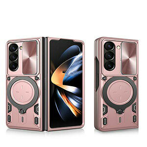 Galaxy Z Fold6 5G �N���A �P�[�X �ϏՌ��J�o�[ �����O�t�� �Ռ��ɋ��� �܂肽���݌^ TPU&PC 2�d�\�� �X�^���h�@�\�t �X���C�h�� �J���������Y�ی� �X�^���h�@�\ �M�����N�V�[ Z �t�H�[���h6 �P�[�X 