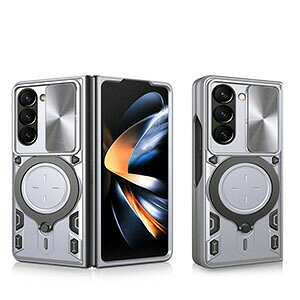 Galaxy Z Fold6 5G �N���A �P�[�X �ϏՌ��J�o�[ �����O�t�� �Ռ��ɋ��� �܂肽���݌^ TPU&PC 2�d�\�� �X�^���h�@�\�t �X���C�h�� �J���������Y�ی� �X�^���h�@�\ �M�����N�V�[ Z �t�H�[���h6 �P�[�X 