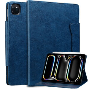 Apple iPad Air 13�C���` 2026���f��(M4�`�b�v) �P�[�X �J�o�[ �^�u���b�g�P�[�X PU���U�[ ������� CASE �w��h�~ �X�^���h�@�\ �l�C �p�x���� ���C�N���X�v�̃f�U�C�� �J�[�h���[ �蒠�^�J�o�[