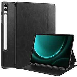 Galaxy Tab S10+ 12.4�C���` �P�[�X �蒠�^ �J�o�[ TPU+PU���U�[ ������� ����h�~ �J�[�h�z���_�[ �X�^���h�@�\ S�y�����[ �l�C �������� �T���X�� �M�����N�V�[ �^�uS10+ 12.4�^ �蒠�^�J�o�[ Galaxy Ta