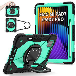 Xiaomi Pad 8 / Pad 8 Pro 11.2�^(�C���`) �P�[�X �ϏՌ� �J�o�[ TPU&PC�f�� �����O�t�� �X�^���h�@�\ �Ռ��z�� �X�g���b�v�t�� ���X�g�X�g���b�v ���p �l�C �������� ������� �y�� �ی�P�[�X �V���I
