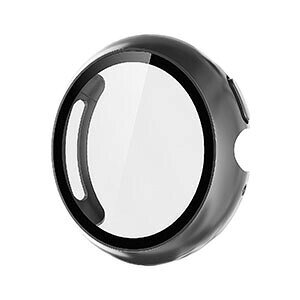 Google Pixel Watch 4 41/45mm �P�[�X �J�o�[ �E�F�A���u���[���E�X�}�[�g�E�H�b�` PC�f��+�����K���X �t���J�o�[ �t���ی� �O�[�O�� �s�N�Z�� �E�H�b�` 4 41mm 45mm �n�[�h�J�o�[ CASE �����Ռ� ���h�~ ��