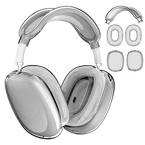 ���v5���� 1�Z�b�g Apple AirPods Max 2 �P�[�X ��2���� �ی�J�o�[ �ی�P�[�X �N���A ���� �C���[�p�b�h �w�b�h�o���h�J�o�[ �w�b�h�r�[���ی�X���[�u �_�炩�� �ϏՌ� �L�Y�h�~ �y�� �X���� ��