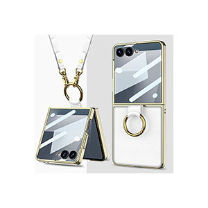 Galaxy Z Flip8 5G �P�[�X �J�o�[ �����h�~ PC+�����t�B���� ���U�[�� �v���X�`�b�N�� ���|�� �V�����_�[ �X�}�z�ی�P�[�X �����O�t�� �X�g���b�v�z�[���t�� �ϏՌ��J�o�[ �T���X�� �M�����N�V�[