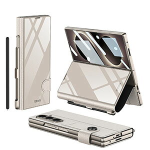 Galaxy Z Fold8 Ultra �P�[�X �ϏՌ� �J�o�[ �ی�P�[�X �M�����N�V�[ Z �t�H�[���h8 �E���g�� �P�[�X PC&PU&�����K���X �O�ʋ����K���X �t�B���� �X�^���h�@�\ �y���V�����[ �J�[�h���[ �蒠�^�J�o