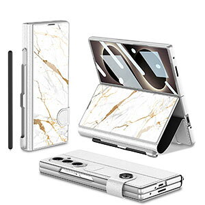 Galaxy Z Fold8 Ultra �P�[�X �ϏՌ� �J�o�[ �ی�P�[�X �M�����N�V�[ Z �t�H�[���h8 �E���g�� �P�[�X PC&PU&�����K���X �O�ʋ����K���X �t�B���� �X�^���h�@�\ �y���V�����[ �J�[�h���[ �蒠�^�J�o