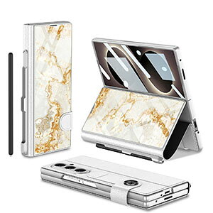 Galaxy Z Fold8 Ultra �P�[�X �ϏՌ� �J�o�[ �ی�P�[�X �M�����N�V�[ Z �t�H�[���h8 �E���g�� �P�[�X PC&PU&�����K���X �O�ʋ����K���X �t�B���� �X�^���h�@�\ �y���V�����[ �J�[�h���[ �蒠�^�J�o