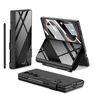 Galaxy Z Fold8 Ultra �P�[�X �ϏՌ� �J�o�[ �ی�P�[�X �M�����N�V�[ Z �t�H�[���h8 �E���g�� �P�[�X PC&PU&�����K���X �O�ʋ����K���X �t�B���� �X�^���h�@�\ �y���V�����[ �J�[�h���[ �蒠�^�J�o