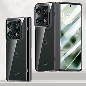Motorola Razr Fold �N���A �P�[�X �ϏՌ� �J�o�[ �ی�P�[�X TPU+ PC&�����K���X �O�ʋ����K���X ���b�L ���� �w�ʃJ�o�[ �����h�~ �X�}�z�ی�P�[�X �ϏՌ��J�o�[ �������� ������� CASE