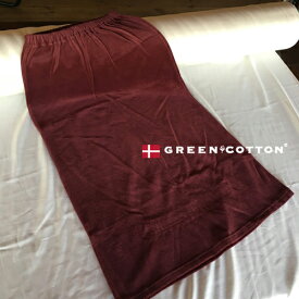 Green　Cottonグリーンコットンベロアロングスカートワイン　Mサイズ適応ウエスト64〜70cm