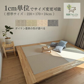 【飛騨フォレスト】小上がり畳 畳ベッド ロータイプ 和室 220×170 高さ24cm ユニット 畳 日本製 組立式 自社製造 新生活 飛騨家具 へりなし 送料無料