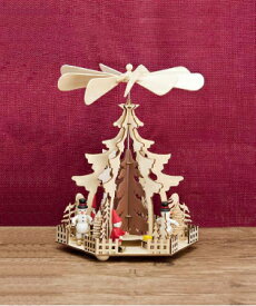 【クリスマス雑貨】ウィンドミル ツリー木製の風で回転するクリスマスツリー。/クリスマスディスプレイ/飾りつけ/クリスマスパーティー/クリスマスアイテム