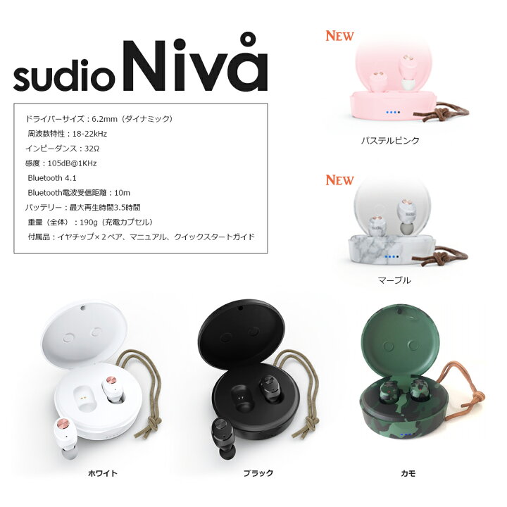 楽天市場】【店舗クーポン発行中】Sudio スーディオ Niva ワイヤレス 
