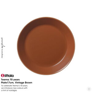 iittala Cb^ Teema 70 years Plate 17cm Vintage Brown Kaj Franck eB[} 70N v[g 17cm re[WuE JCEtN