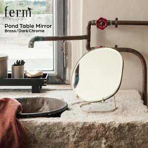 �y���{���K�̔��i�zferm LIVING �t�@�[�����r���O Pond Table Mirror �|���h�e�[�u���~���[ ���ϋ� ���C�N�~���[ �� �k�� �f���}�[�N