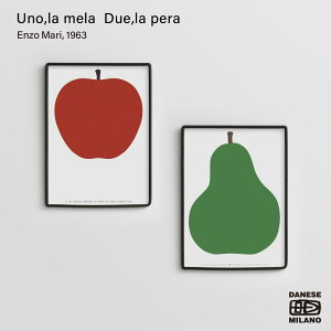yvGgS|CgbackI!zDANESE _l[[ Enzo Mari GcHE}[ Uno,la Mela E[mEE Ԃ Due,la pera fGEEy |X^[Pi miV 50×70cm A[g C^A ~