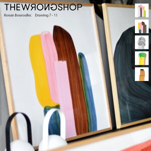 【ポスター企画対象】WRONGSHOP ロングショップ ロナン・ブルレック Drawing7.8.9.10.11ポスター 特注フレームセット 除湿和紙入り