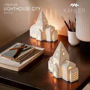 KAHLER �P�[���[ URBANIA �A�[�o�j�A LIGHTHOUSE CITY ���C�g�n�E�X�V�e�B �e�B�[���C�g�z���_�[ H21cm 693521 �k�� �L�����h�� �M�t�g ���蕨 �v���[���g ���� �N���X�}�X