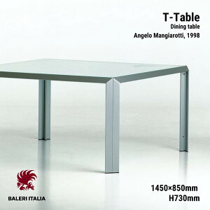 Baleri Italia �o���� �C�^���A T-Table 1450mmx850mm T-�e�[�u�� �K���X�V�� Angelo Mangiarotti �A���W�F���E�}���W�����b�e�B �_�C�j���O�e�[�u��