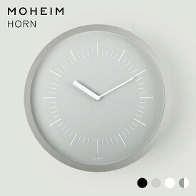 【要エントリ全ポイントback抽選!】【掛けフックプレゼント】MOHEIM HORN モヘイム 時計 ホーン 壁掛け ウォールクロック シンプル おしゃれ MUTE