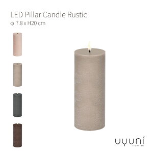 UYUNI LIGHTING EjCeBO LED Pillar Candle Rustic LEDs[Lh XeBbN 7.8x20cm Lh XC