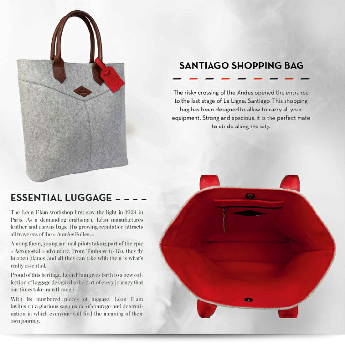 楽天市場】LEON FLAM レオンフラム SANTIAGO SHOPPING BAG トート  