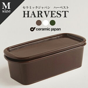 【店舗クーポン発行中】ceramic japan HARVEST CONTAINERS キャニスター Mサイズ ハーベスト セラミック・ジャパン 保存容器 スタッキング 電子レンジ可 保存 半磁器 荻野克彦