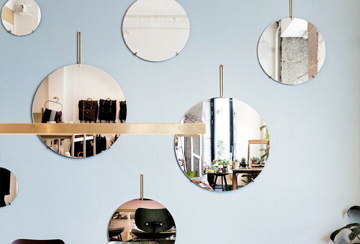 楽天市場】MOEBE ムーベ WALL MIRROR ミラー 直径30cm鏡 ウォール 
