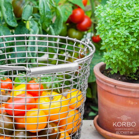KORBO/コルボ BUCKET16/ワイヤーバスケット手織り/スウェーデン/北欧/カゴ/ステンレス日本正規代理店品