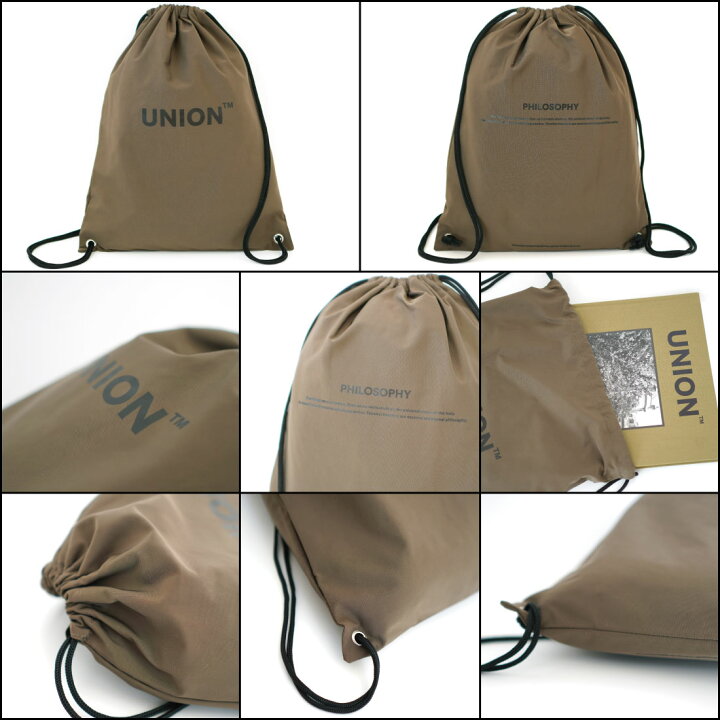 楽天市場】UNION Drawstring Backpack ユニオン ドローストリング 