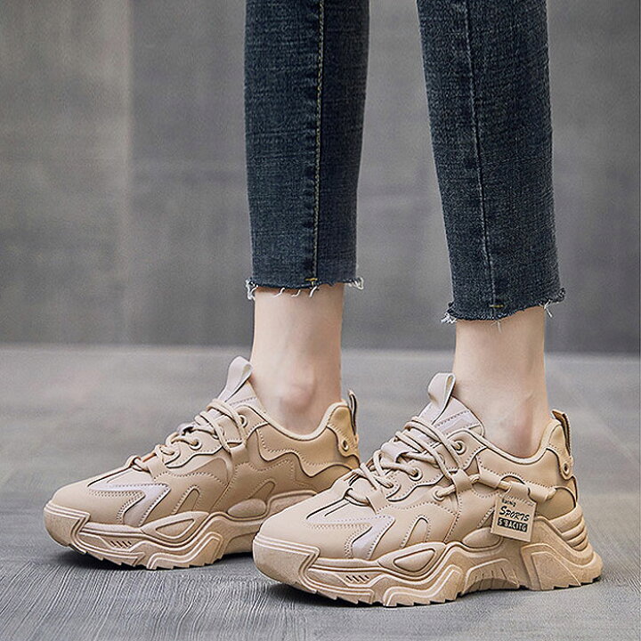 楽天市場 ダッドスニーカー スニーカー 厚底スニーカー レディース 春 ローカット 韓国 歩きやすい 白 黒 美脚 おしゃれ 人気 疲れにくい 送料無料 Bo 879 Uricca ウリッカ By Shiny Mart