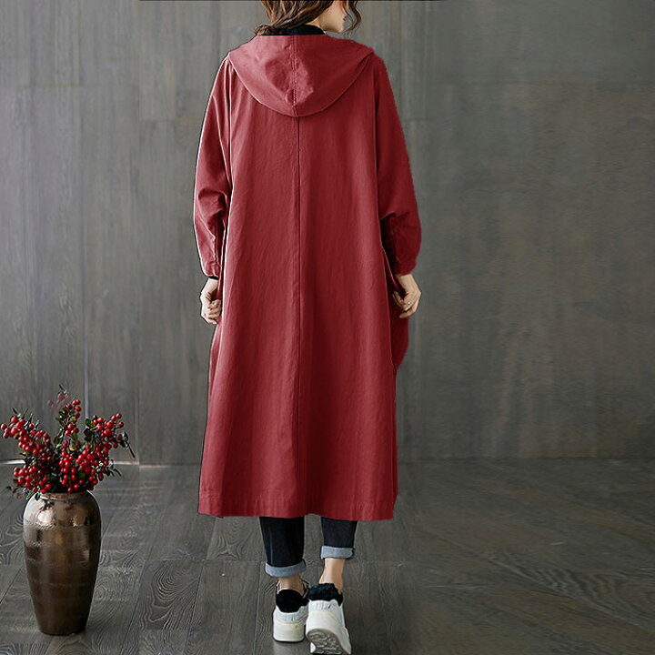 楽天市場 トレンチコート レディース 春 アウター ロング フード付き ゆる 大人 きれいめ カジュアル オーバーサイズ 大きいサイズ 春アウター 送料無料 郵3 Jk164 Uricca ウリッカ By Shiny Mart