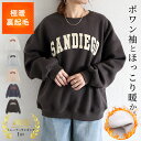 【マラソンラスト！26限定！1点でも半額！】 【2990円！クーポンで！】 【楽天2位】トレーナー レディース 裏起毛 ロゴ 英字ロゴ 極暖 あったか 暖か スウェット ゆったり 大きいサイズ ユニセックス カレッジロゴ トップス 長袖 (送料無料)[郵3]^t946^