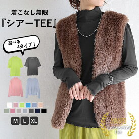 【全品半額！新作も！2/18限定クーポンで！】 【1点990円！3点買いクーポンで！】 シアートップス シアー カットソー レディース 速乾 シアー ハイネック メロー フリル 秋 春 夏 ロンT 半袖 透け感 長袖 重ね着 Tシャツ 無地 紫外線 UV対策 シースルー[郵1]^t1006+t1086^