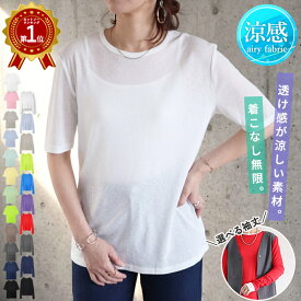 【スーパーSALE限定！890円！2点買いクーポンで！】 シアートップス 夏 シアー トップス 黒 白 カットソー レディース 速乾 ハイネック メロー フリル 半袖 5分袖 五分袖 長袖 ロンT 透け感 涼しい 重ね着 レイヤード Tシャツ 紫外線 UV対策 シースルー[郵1]^t1006+t1086^