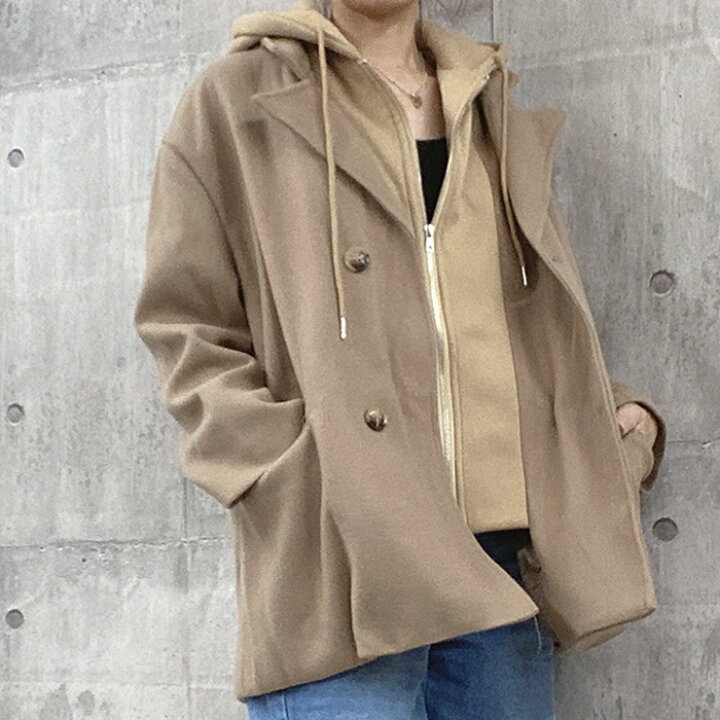 楽天市場 サンプルセール Pコート ジャケット パーカー 重ね着風 アウター レディース トップス ベージュ おすすめ 可愛い おしゃれ 送料無料 U068 Uricca ウリッカ By Shiny Mart 楽天市場 サンプルセール Pコート ジャケット パーカー 重ね着風 アウター レディース トップス ベージュ おすすめ 可愛い おしゃれ 送料無料 U068 Uricca ウリッカ By Shiny Mart