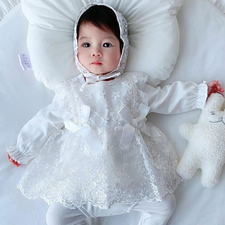 楽天市場】「帽子付き」セレモニードレス ロンパース 新生児 ベビー服 